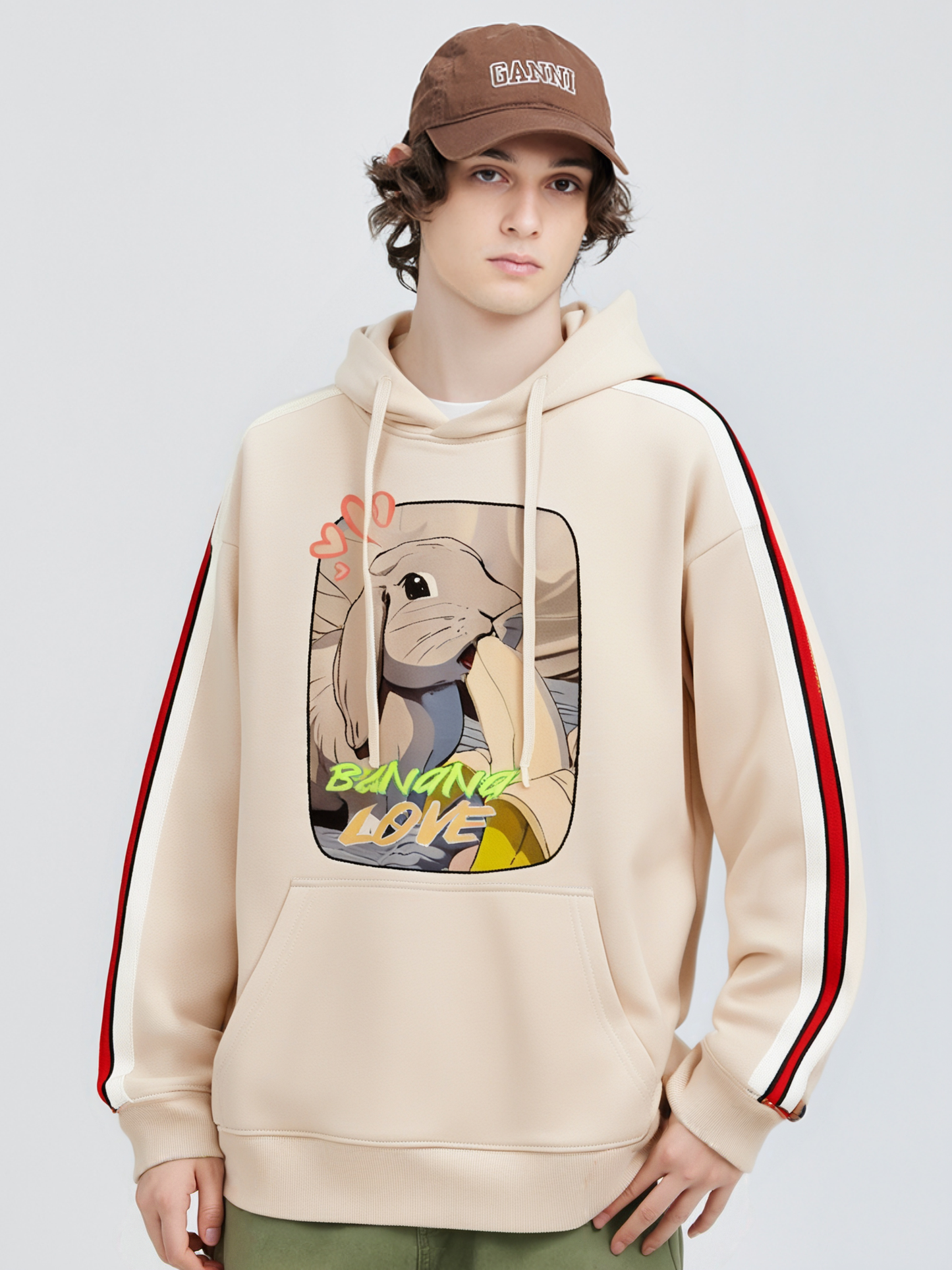 ReDraw Design Hooded Sweatshirt Hoodie 55016 Banana Love