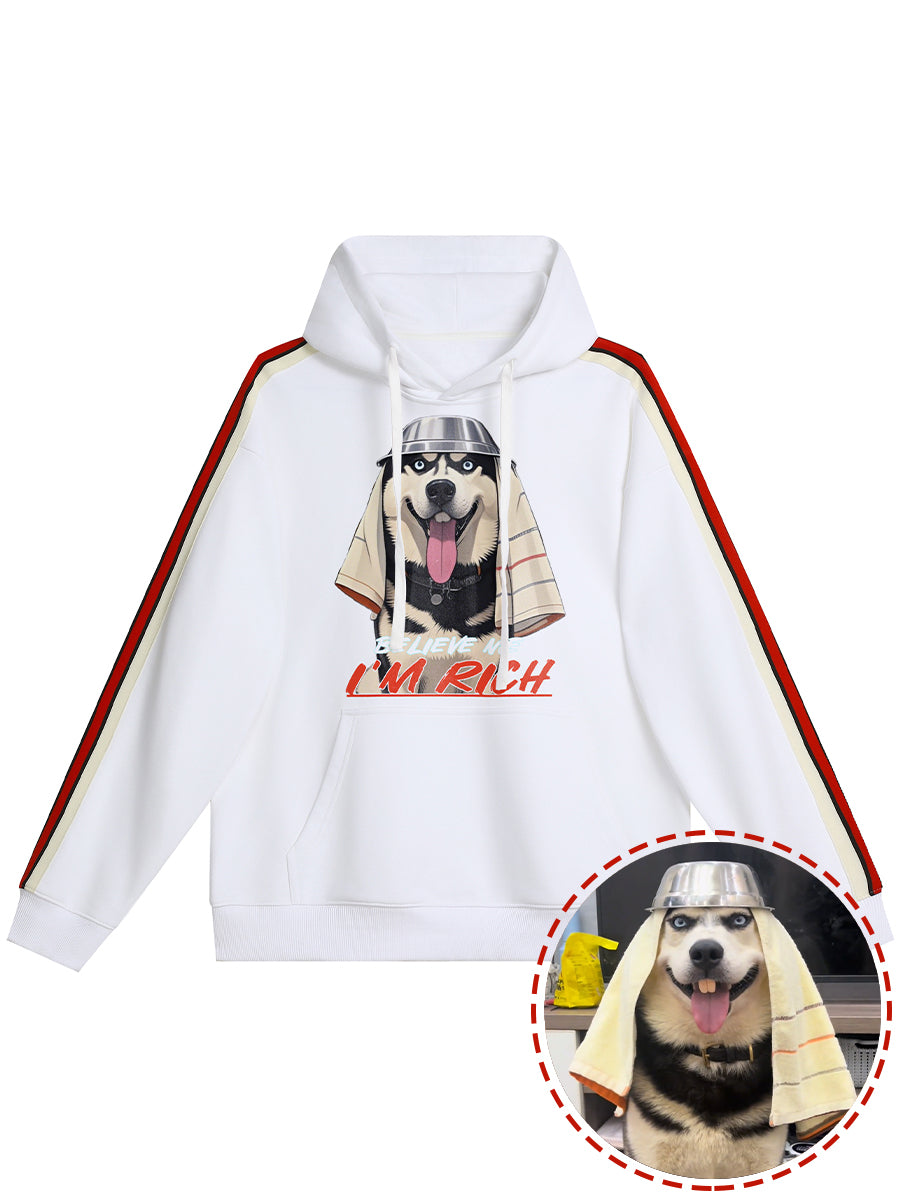 ReDraw Design Hooded Sweatshirt Hoodie 55016 Believe RICH