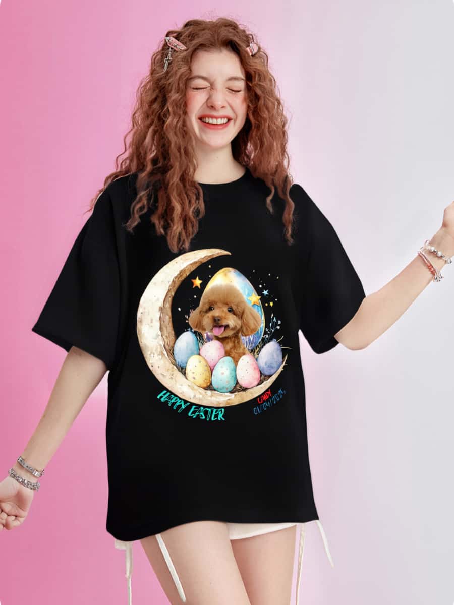 Drawear - Custom Easter Egg Pet T-Shirt Cotton Tee