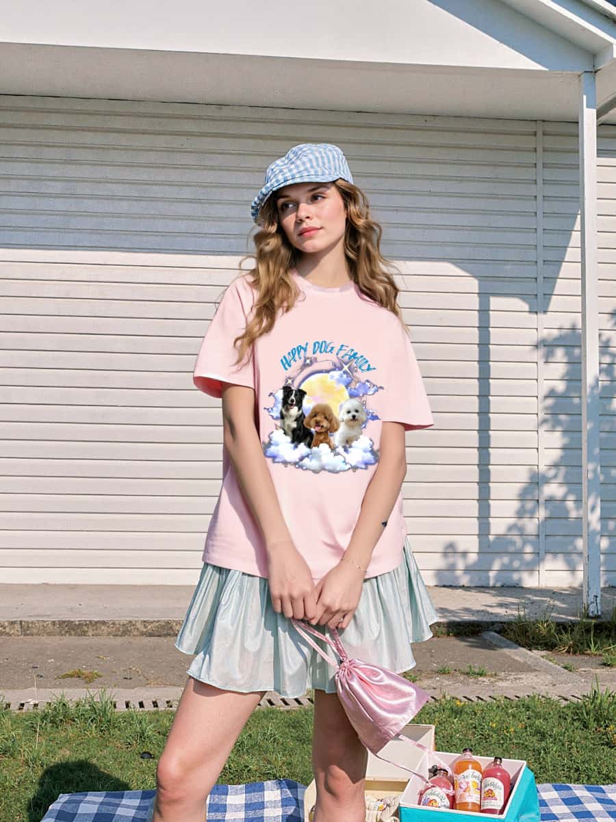 Drawear - Custom Fantastic Planet Cotton Tee | Up to 4 Pets