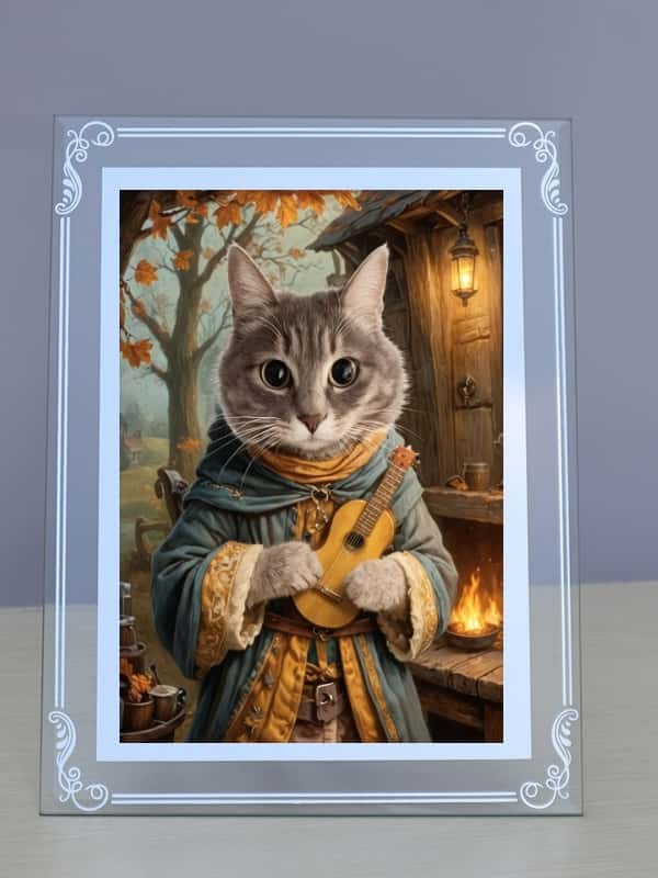 Drawear - Glass Photo Frame for Photo Display Stand on Tabletop