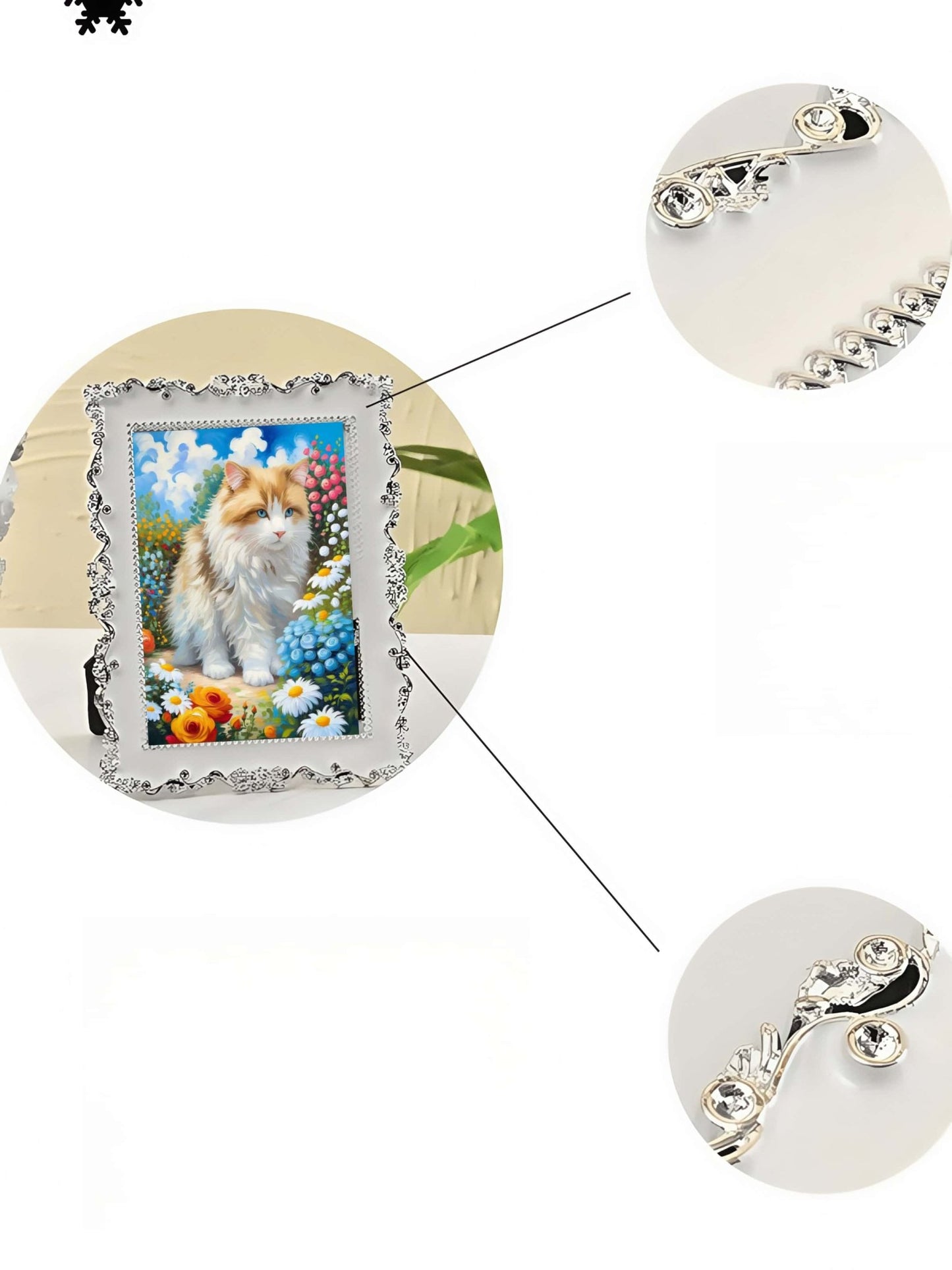 Drawear - Pearls - Rose 10 - Inch Acrylic Photo Frame - European - Style Transparent Display
