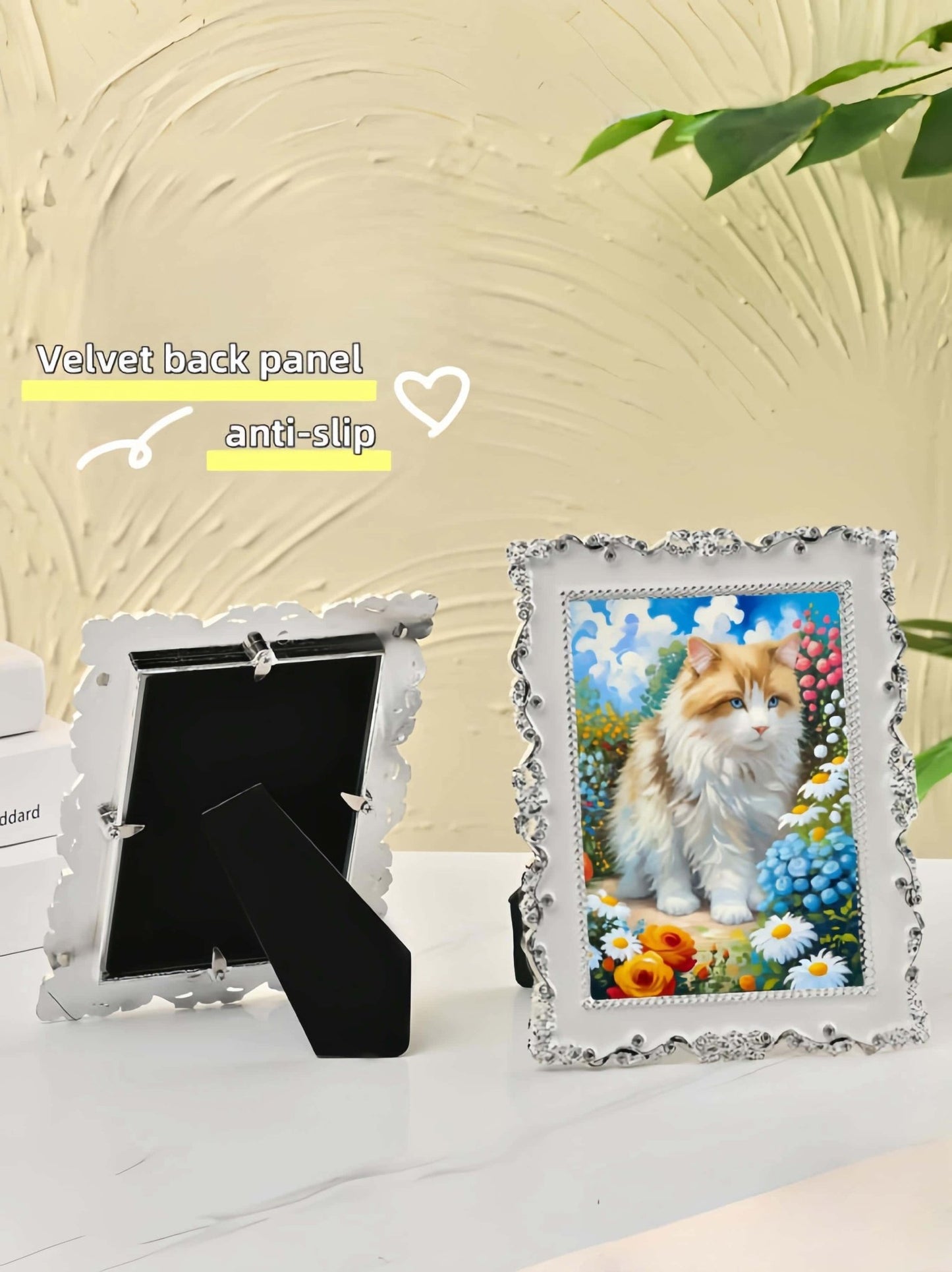 Drawear - Pearls - Rose 10 - Inch Acrylic Photo Frame - European - Style Transparent Display