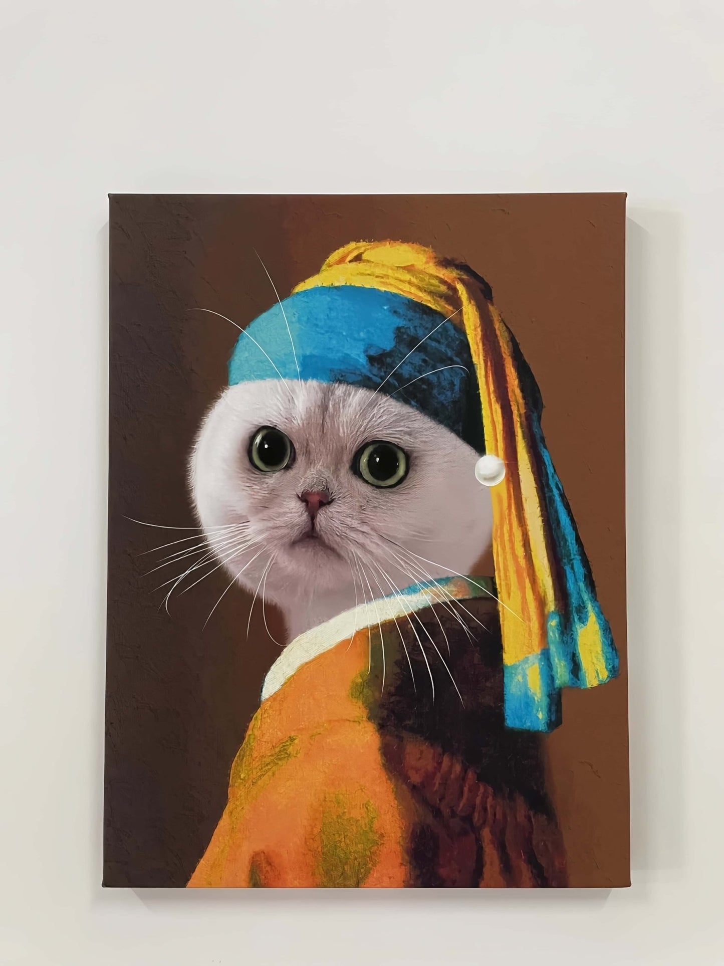 Drawear - Pets with Pearl Earrings Canvas