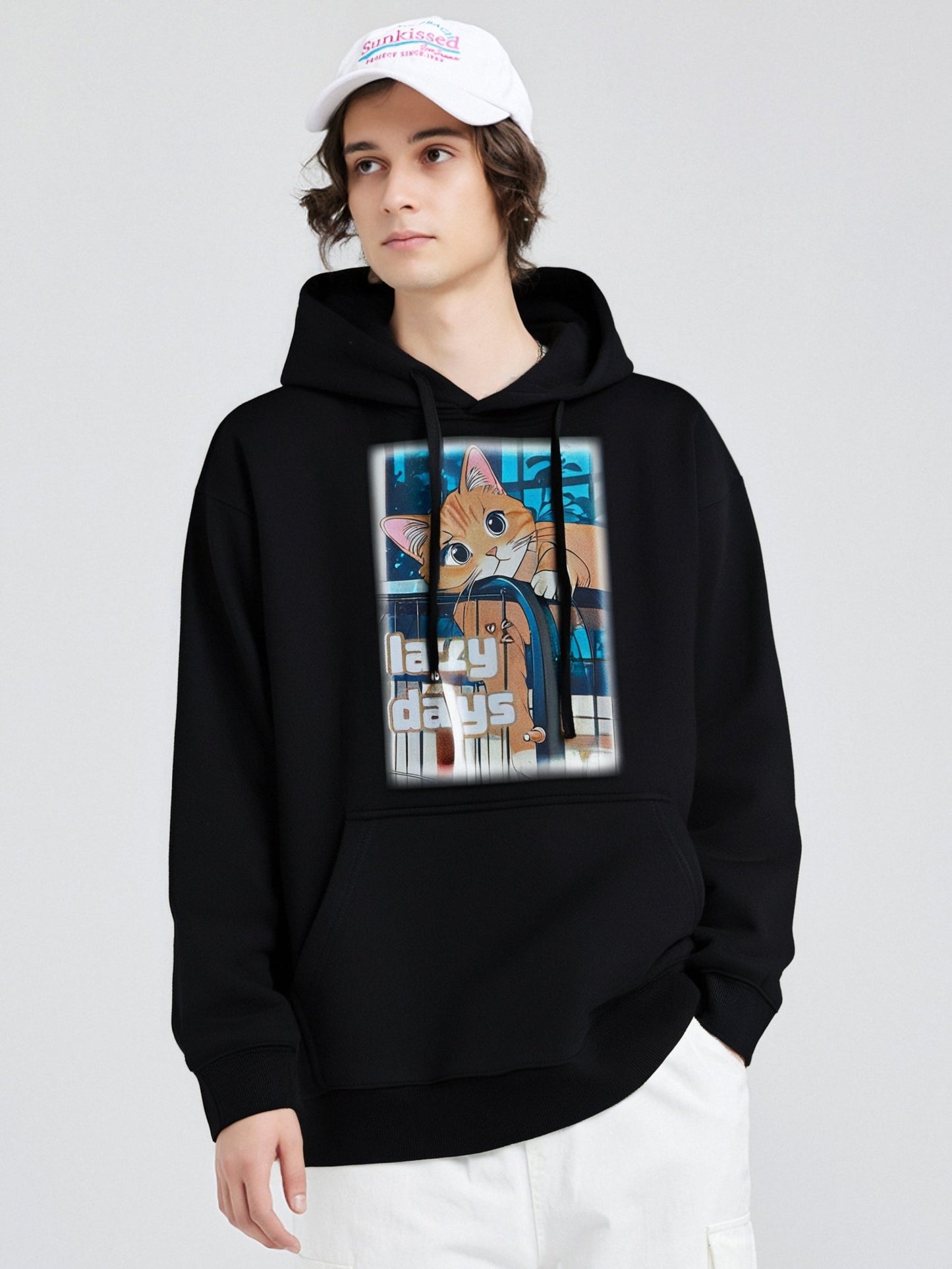 Drawear - ReDraw Design Hooded Sweatshirt Hoodie 55015 Lazy Days