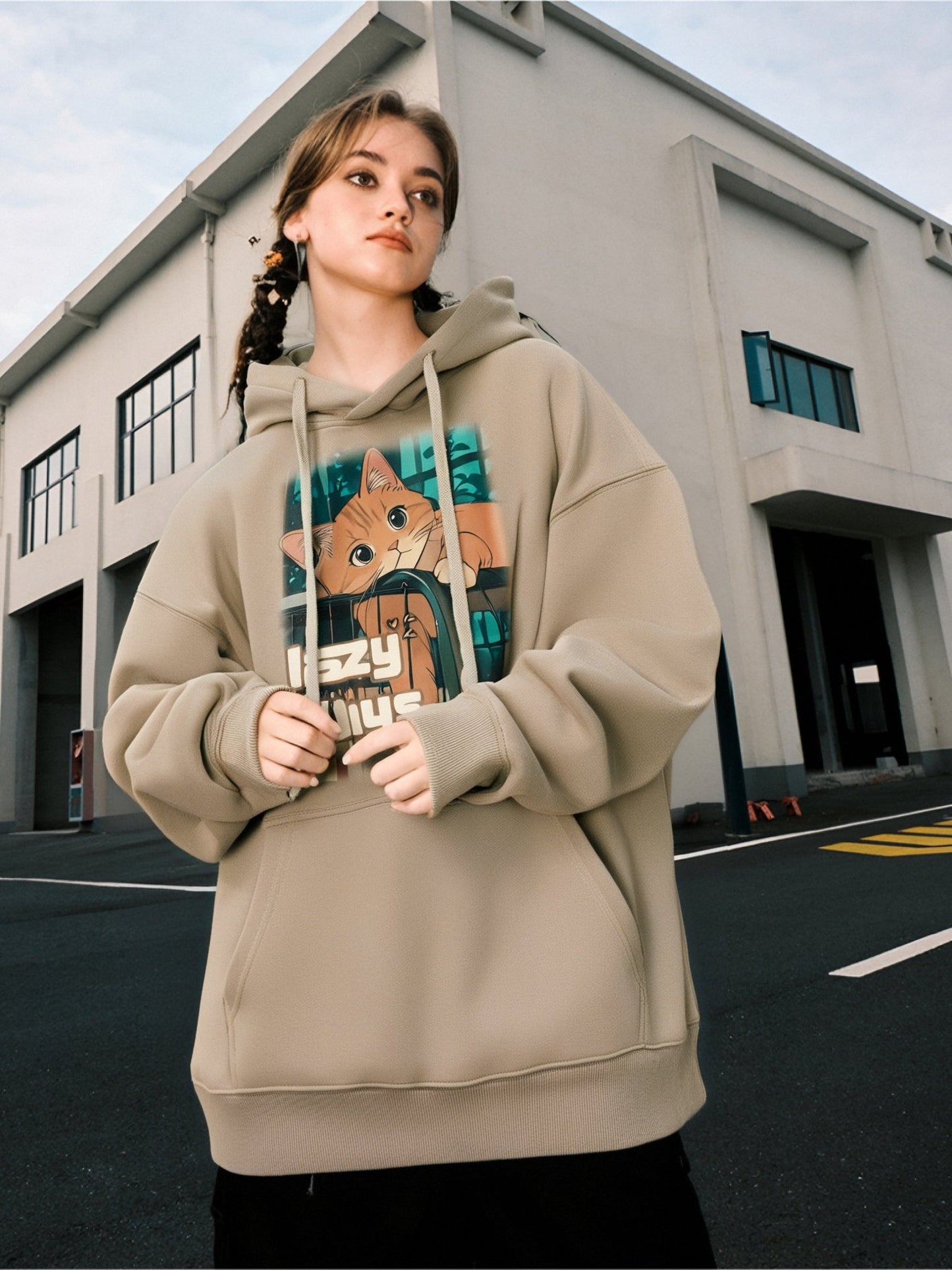 Drawear - ReDraw Design Hooded Sweatshirt Hoodie 55015 Lazy Days