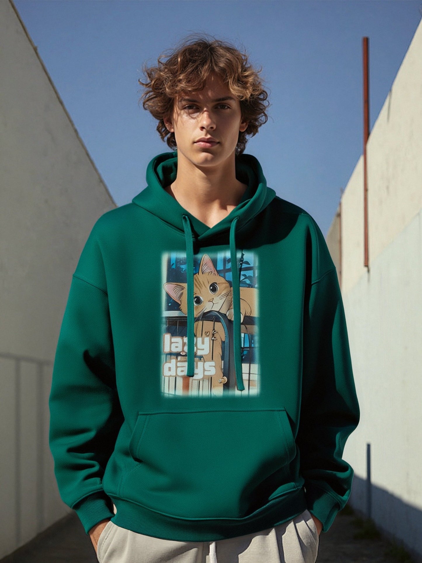 Drawear - ReDraw Design Hooded Sweatshirt Hoodie 55015 Lazy Days