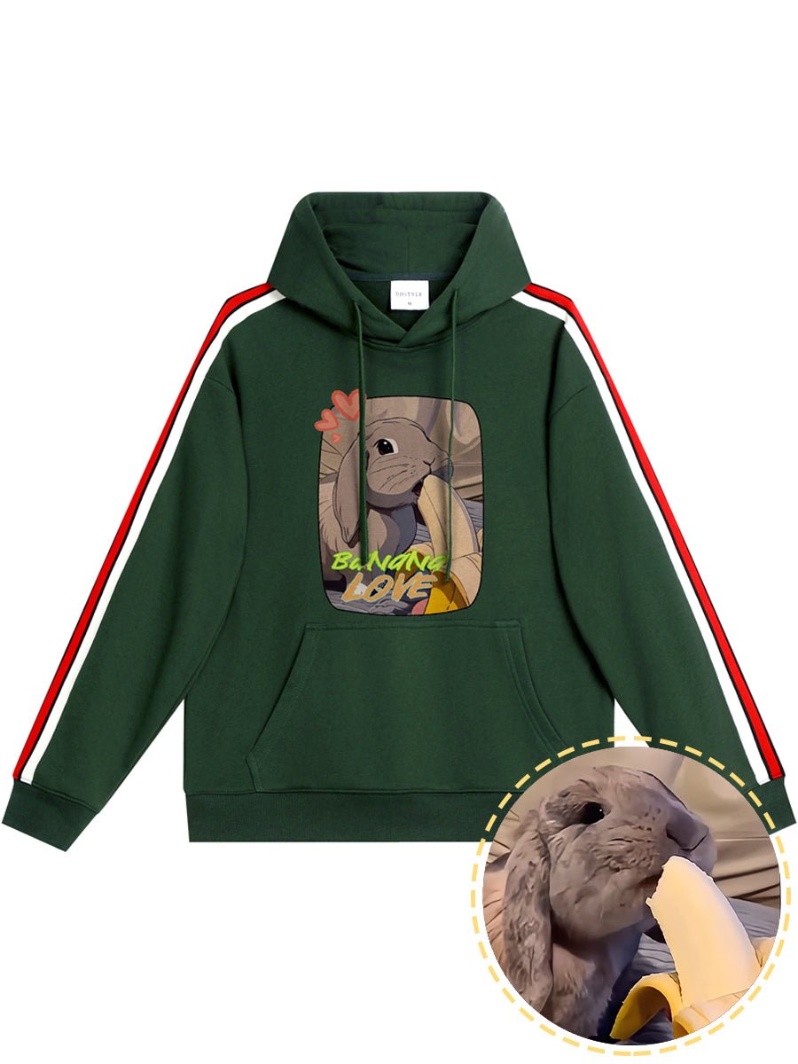 Drawear - ReDraw Design Hooded Sweatshirt Hoodie 55016 Banana Love