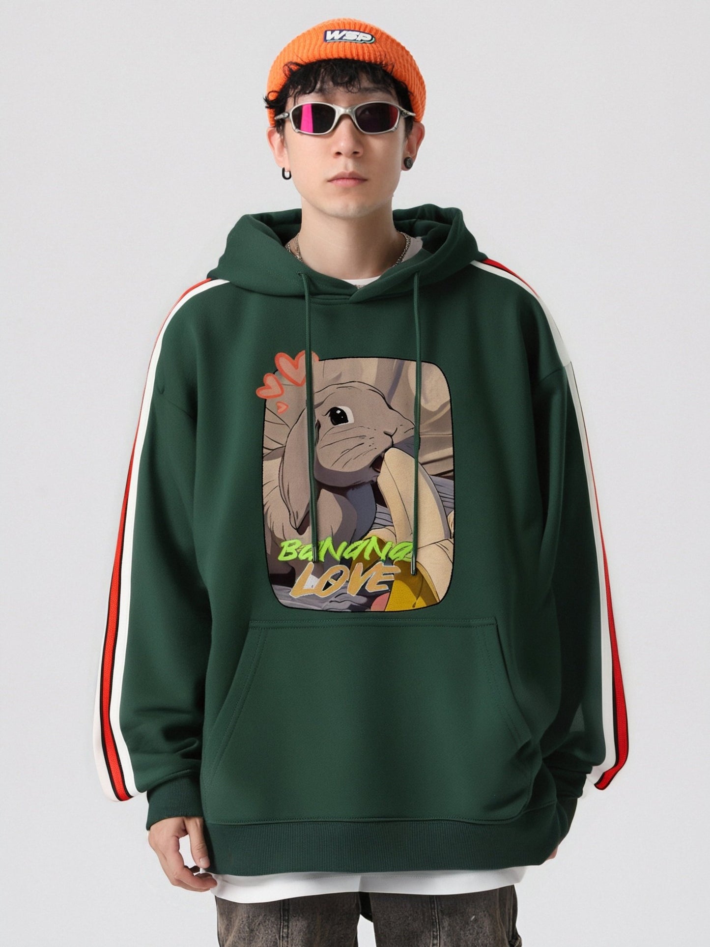 Drawear - ReDraw Design Hooded Sweatshirt Hoodie 55016 Banana Love