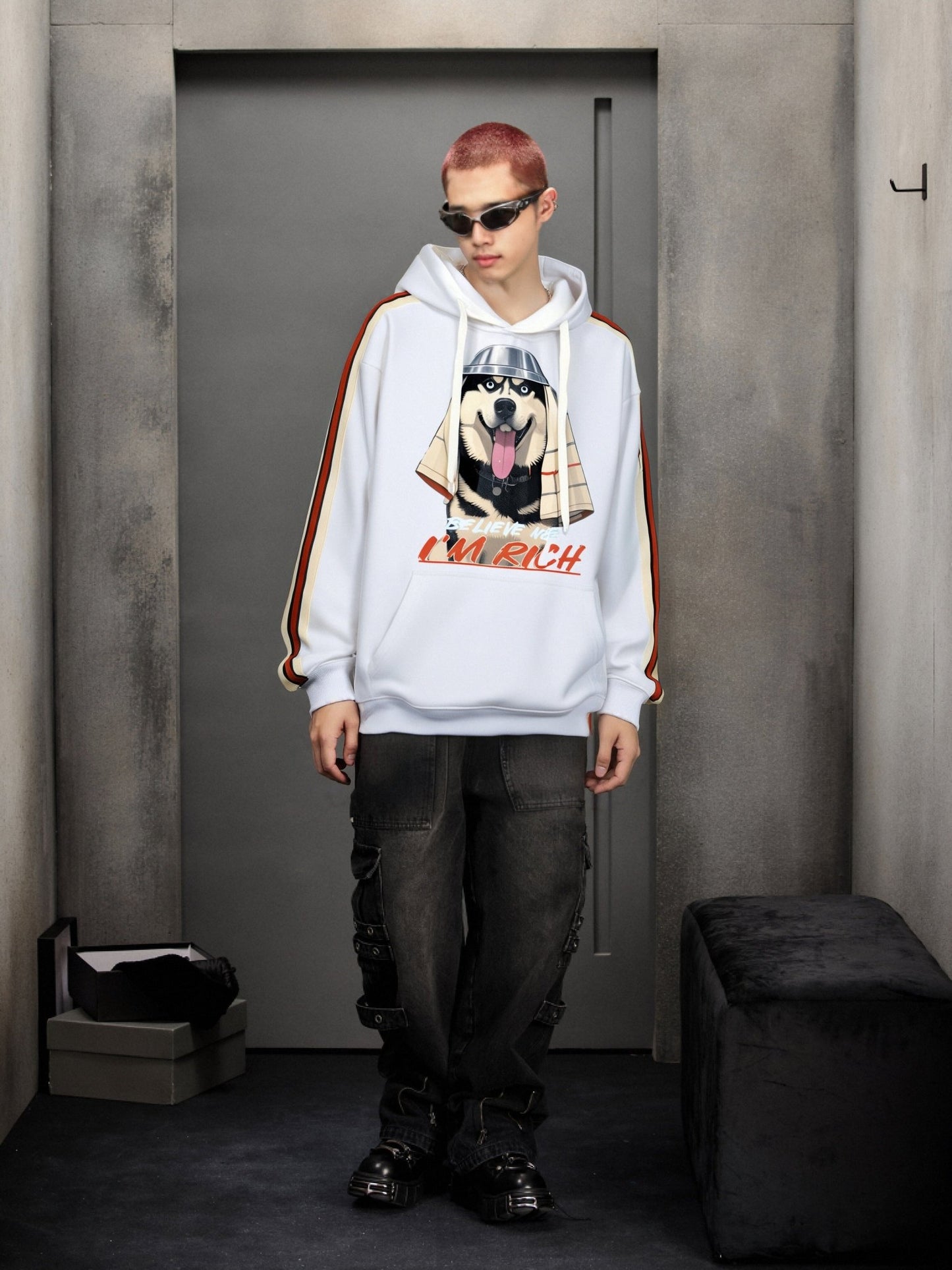 Drawear - ReDraw Design Hooded Sweatshirt Hoodie 55016 Believe RICH