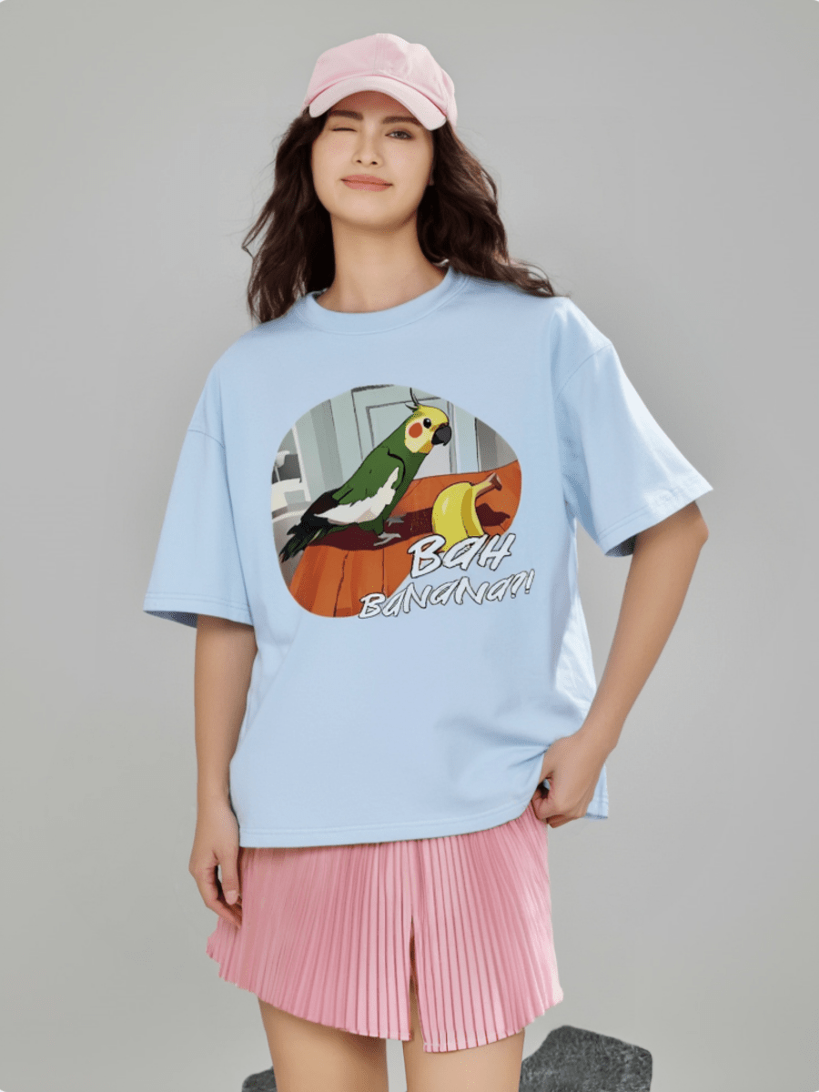 Drawear - Redraw pictures to a wearable Art T-Shirt 100% Cotton(Parrot Banana)