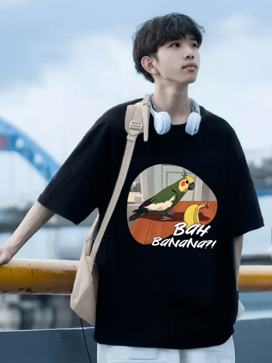 Drawear - Redraw pictures to a wearable Art T-Shirt 100% Cotton(Parrot Banana)