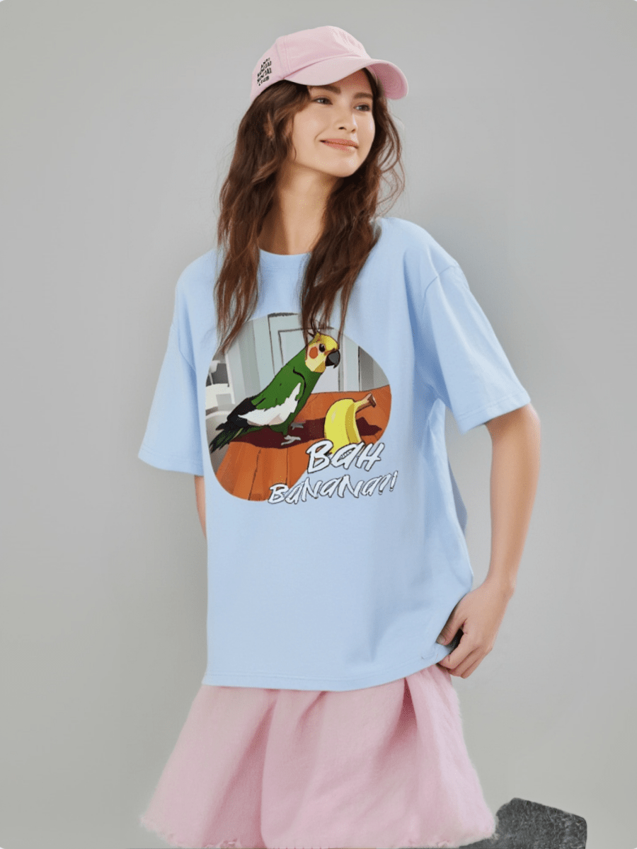 Drawear - Redraw pictures to a wearable Art T-Shirt 100% Cotton(Parrot Banana)