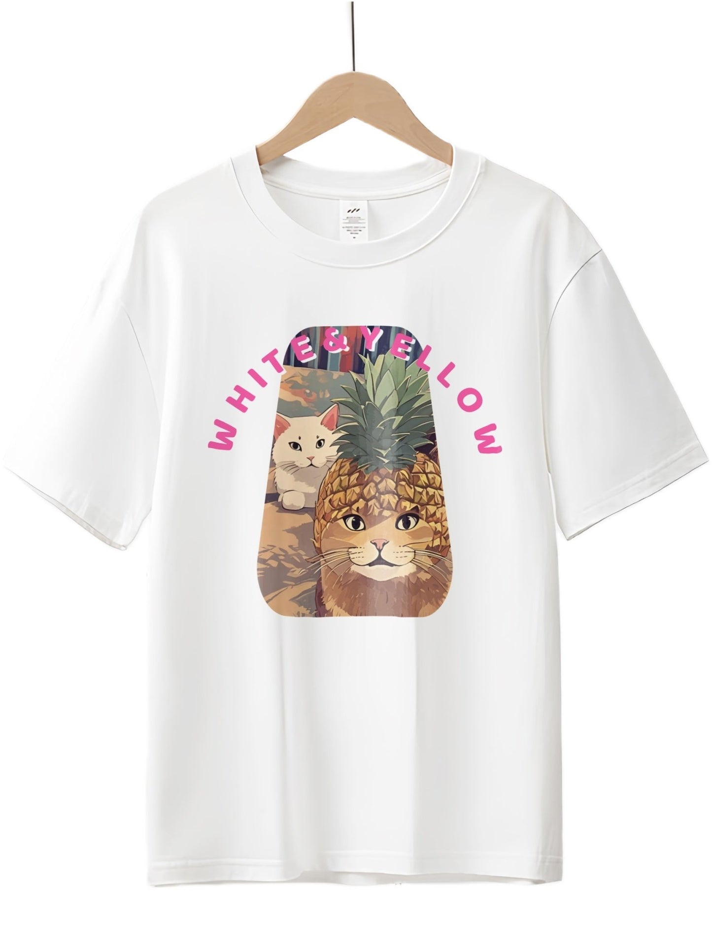 Drawear - Redraw pictures to a wearable Art T-Shirt(Cat Name: White&Yellow)