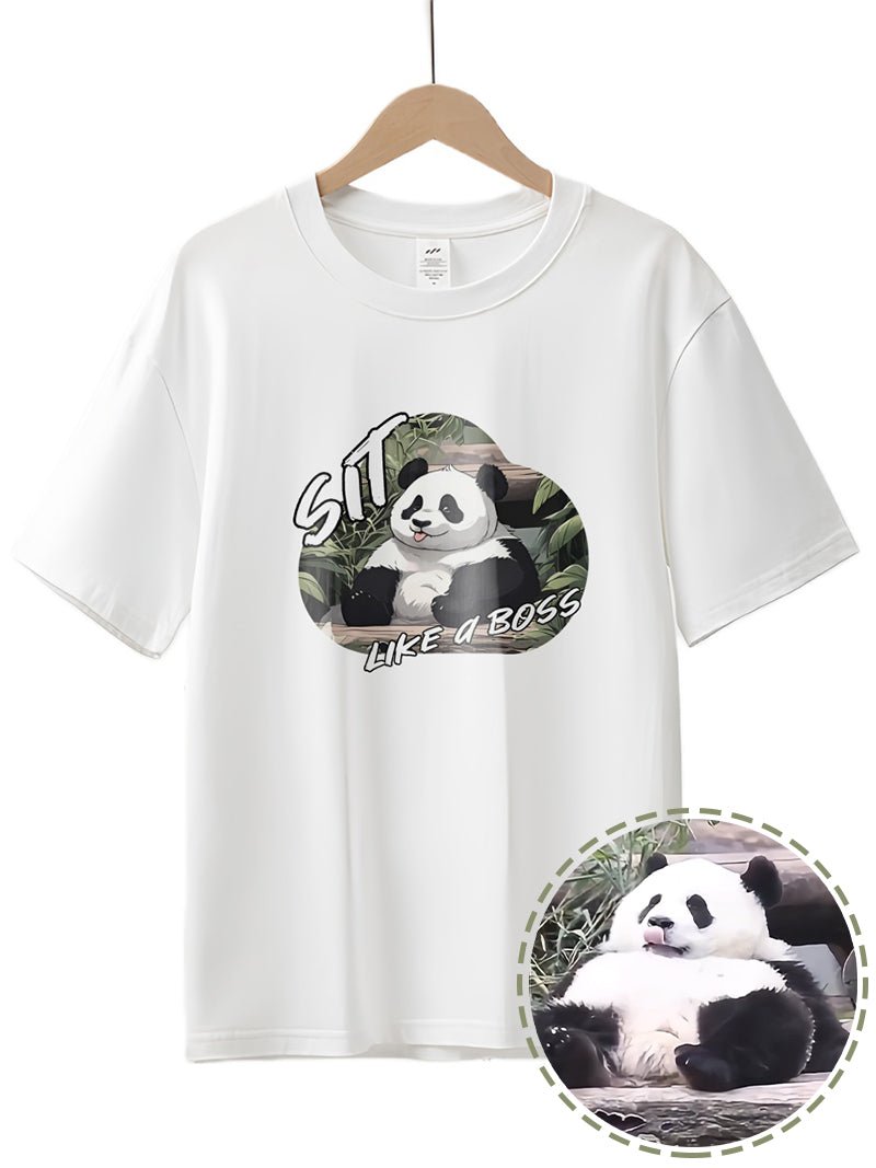 Drawear - Redraw pictures to a wearable Art T-Shirt(Panda: Sit Like a Boss)