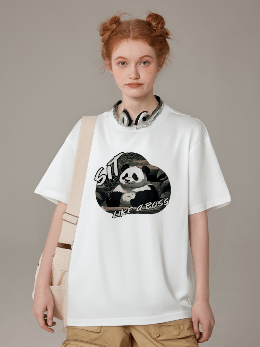 Drawear - Redraw pictures to a wearable Art T-Shirt(Panda: Sit Like a Boss)