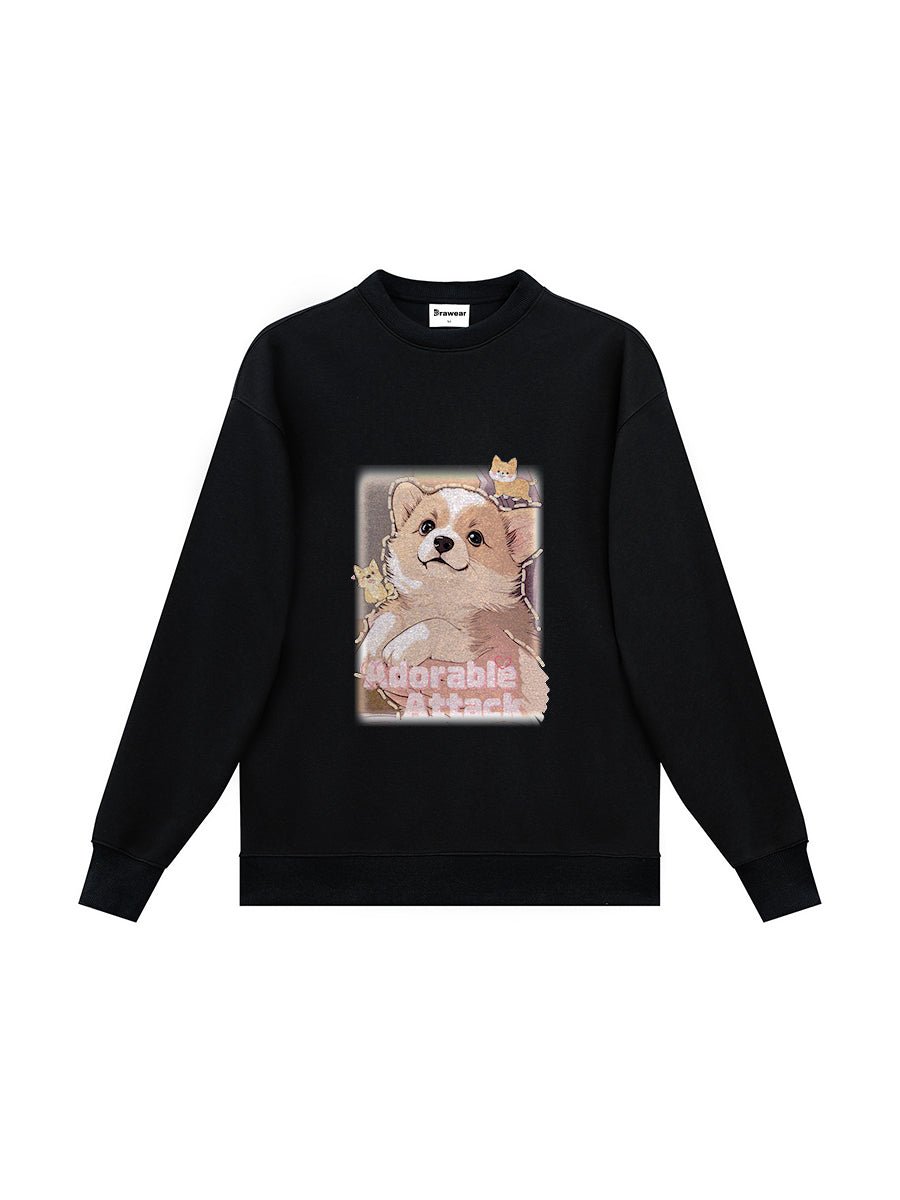 Drawear - Winter Autumn Crew Neck Sweatshirt Hoodie 55011 Adorable Attack