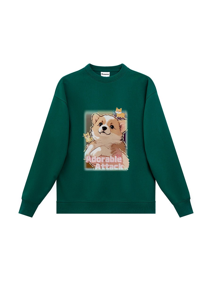 Drawear - Winter Autumn Crew Neck Sweatshirt Hoodie 55011 Adorable Attack