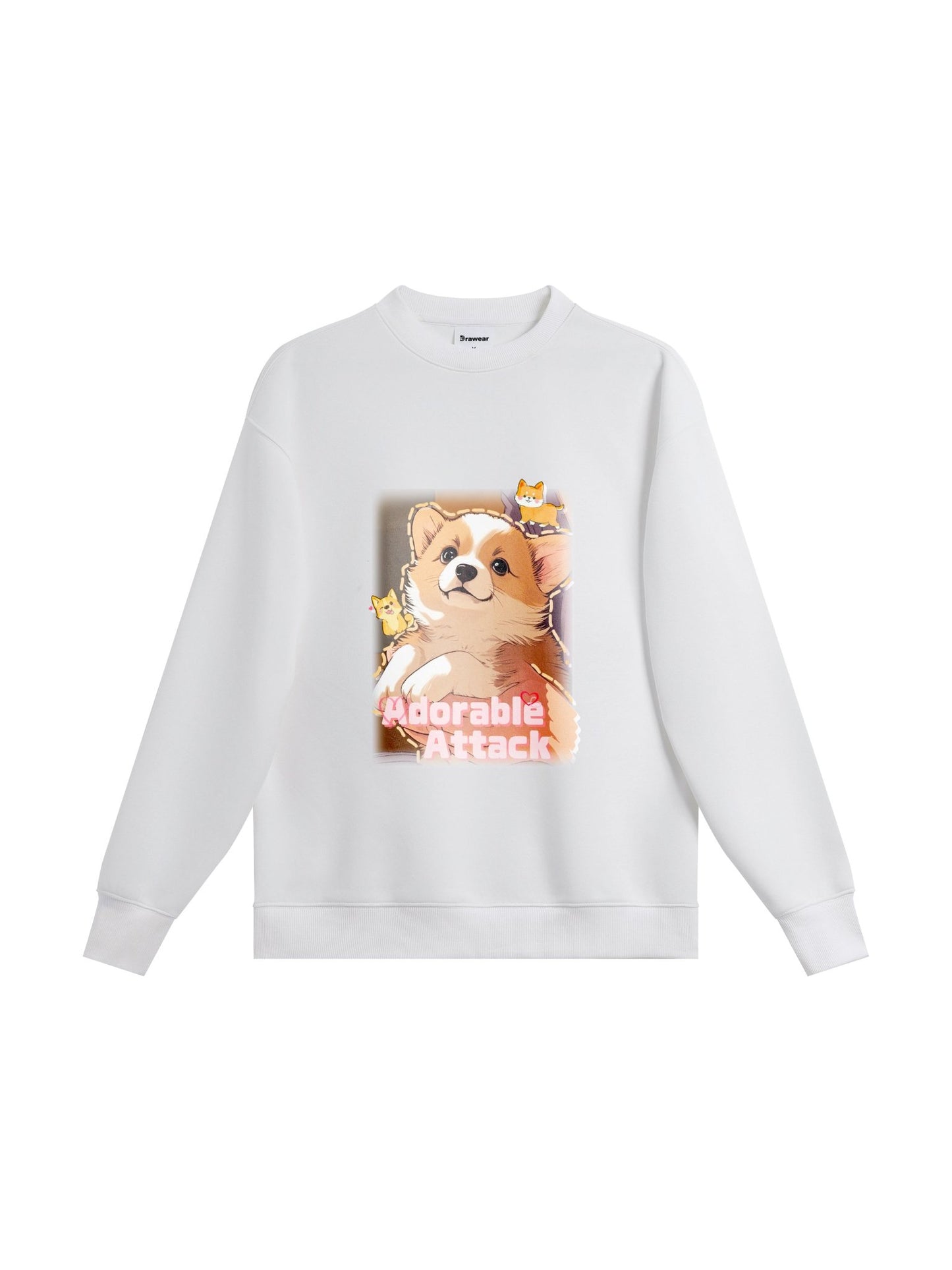Drawear - Winter Autumn Crew Neck Sweatshirt Hoodie 55011 Adorable Attack
