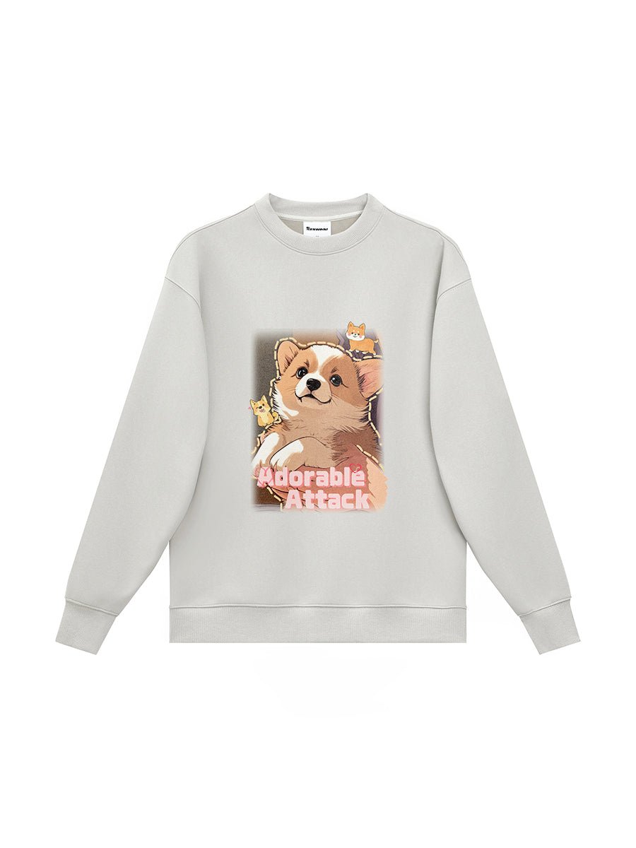 Drawear - Winter Autumn Crew Neck Sweatshirt Hoodie 55011 Adorable Attack