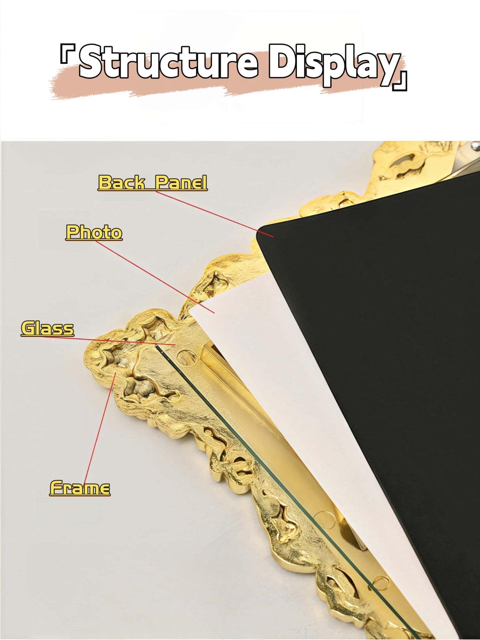 Drawear - Pearls - Rose 10 - Inch Acrylic Photo Frame - European - Style Transparent Display